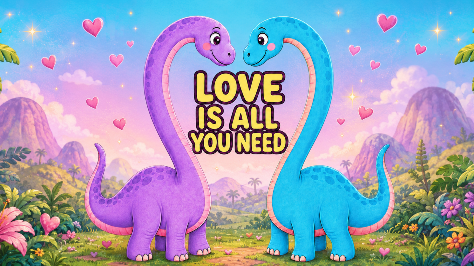 all you need is love dinosaur gift