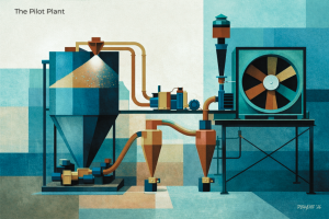 abstract industrial spray dryer